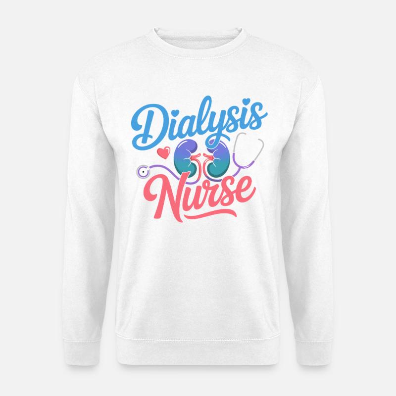 Conception d’infirmières en dialyse - Sweat-shirt Unisexe - blanc