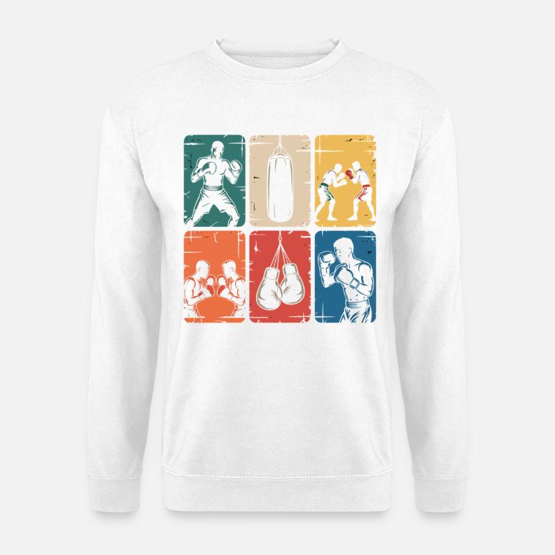 Boxen Mosaik Kraft - Unisex Pullover - Weiß