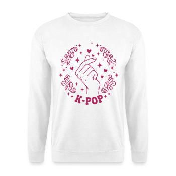 K-Pop Finger Herz Koreanische Musik Niedliche K-Pop Liebe - Unisex Pullover - Weiß - Vorne