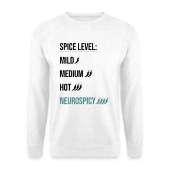 Spice Level Neurospicy - Neurodivergent Humor - Unisex Pullover - Weiß - Vorne
