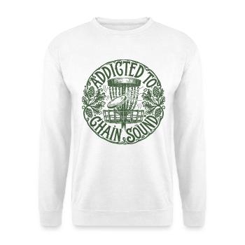Addicted To Chain Sound Disc Golf Disc Golfer - Unisex Sweatshirt - white - Front