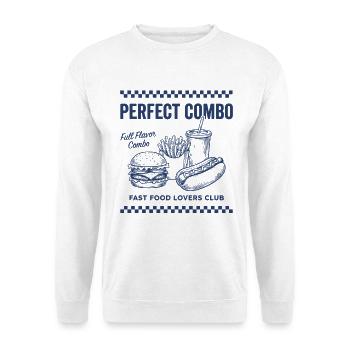 Parfait Combo – Club des Amoureux de la Restauration Rapide - Sweat-shirt Unisexe - blanc - Devant
