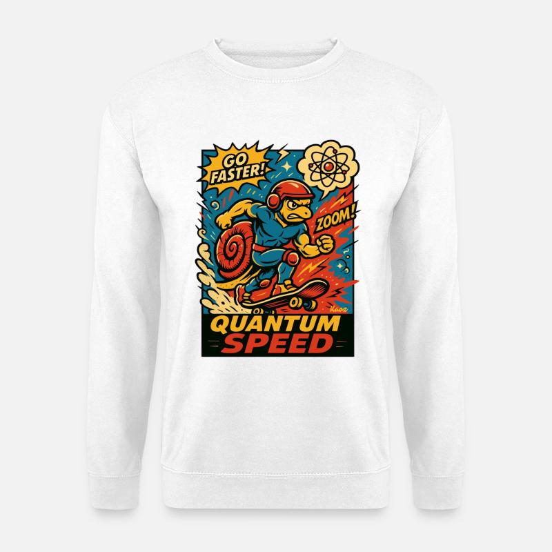 Quantum Speed Turtle Skateboard - Unisex Sweatshirt - white