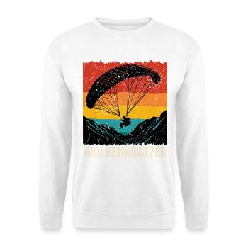 Paraglider SKYSCRAPER FUNNY - Unisex Sweatshirt - white - Front