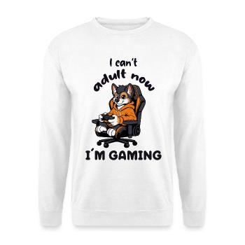Je ne peux pas être adulte maintenant, je joue drôle Gamer Fox Fuchs - Sweat-shirt Unisexe - blanc - Devant