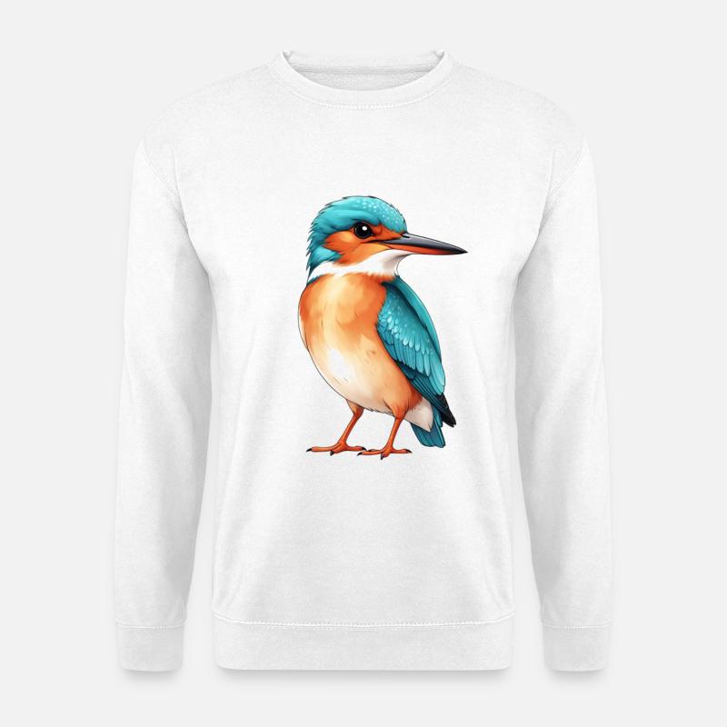Königfischer Farbkunst - Unisex Pullover - Weiß