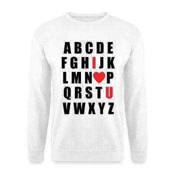 Conception pour la Saint-Valentin – Amour Cadeau Romantique - Sweat-shirt Unisexe - blanc - Devant
