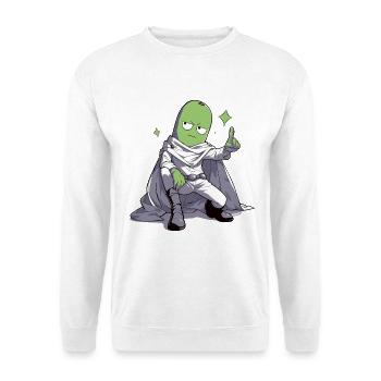 The Cucumber, Galactic Cucumber Hero in the Cape - Unisex Sweatshirt - white - Front