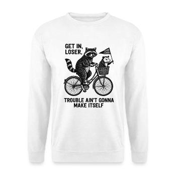 Équipe perdante du Chaos – Raccoon & Opossum - Sweat-shirt Unisexe - blanc - Devant