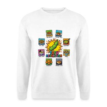 Révolution du tofu - Sweat-shirt Unisexe - blanc - Devant