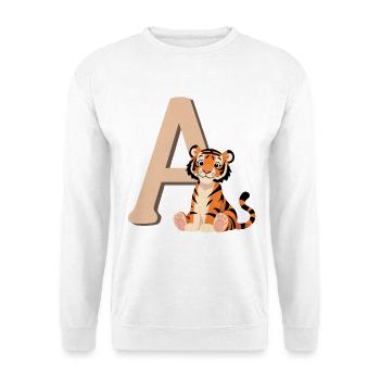 Tiger Paw at Letter A - Unisex Sweatshirt - white - Front