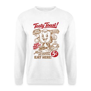 Tasty Toast Vintage Snack | Retro Frühstück - Unisex Pullover - Weiß - Vorne