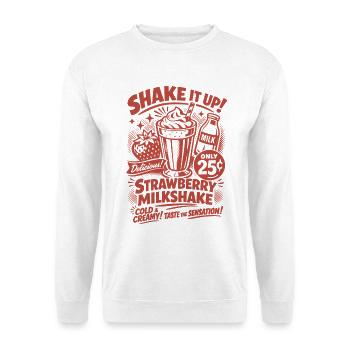 Strawberry Milkshake 50s Retro Design - Unisex Sweatshirt - white - Front