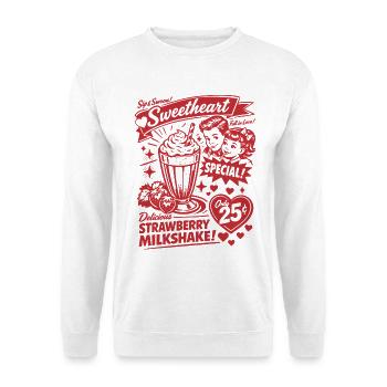 Strawberry Milkshake 50s Retro Design - Unisex Sweatshirt - white - Front