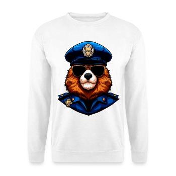 Police des Marmottes / Policière Marmotte - Sweat-shirt Unisexe - blanc - Devant