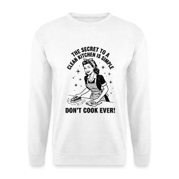 Astuce de nettoyage : Le secret d’une cuisine propre - Sweat-shirt Unisexe - blanc - Devant