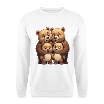 Bear Family Cartoon Heart - Unisex Sweatshirt - white - Front