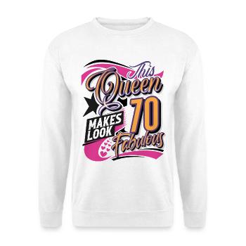 Reine du 70e anniversaire - Sweat-shirt Unisexe - blanc - Devant