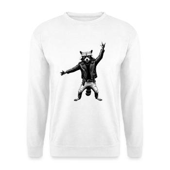 Rocker Raccoon Rock Musique Heavy Metal Hard Rock - Sweat-shirt Unisexe - blanc - Devant