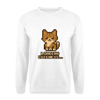 Pixelhündchen Lade Cuteness - Unisex Pullover - Weiß - Vorne