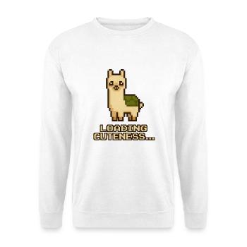 Pixel-Lama: Laden der Niedlichkeit - Unisex Pullover - Weiß - Vorne