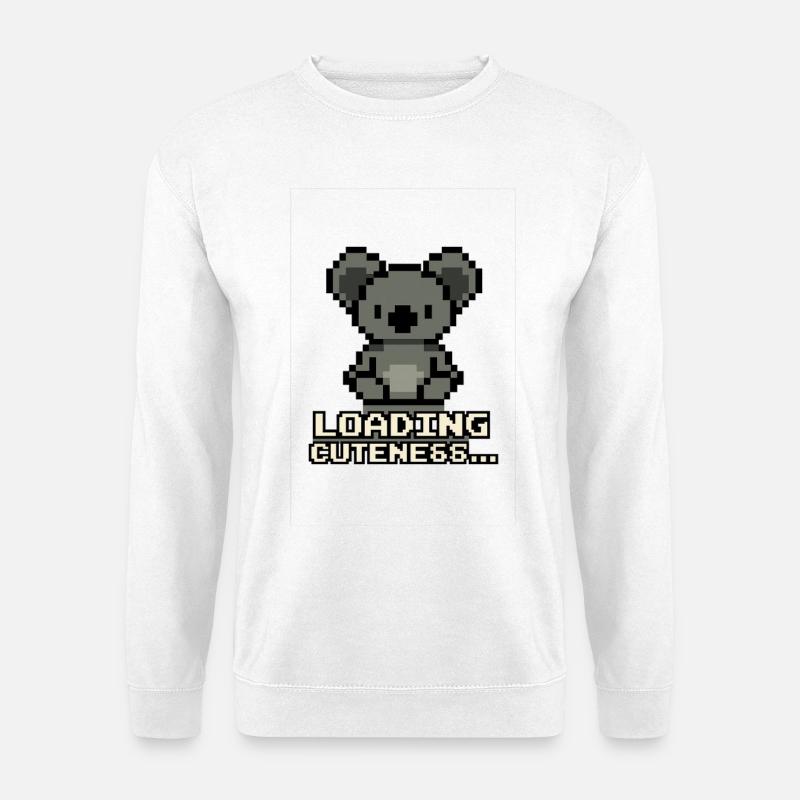 Pixelkoala Loading Cuteness - Unisex Pullover - Weiß
