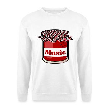 Music Jam Jar – Sheet Music Jam - Unisex Sweatshirt - white - Front