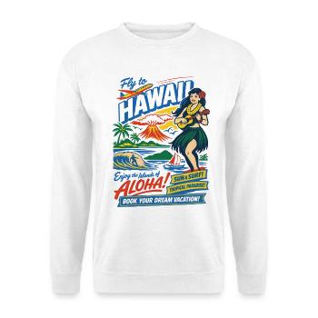 Affiche du voyage de rêve à Hawaï des années 50 - Sweat-shirt Unisexe - blanc - Devant
