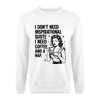 Real Coffee Love Nap Statement - Unisex Sweatshirt - white - Front