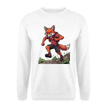 Wandern Berge Trekking Wanderer Outdoor Natur Wald - Unisex Pullover - Weiß - Vorne