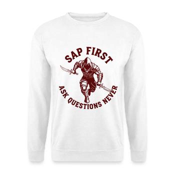 Echter Schurke Rollenspiel Nerd Humor - Unisex Pullover - Weiß - Vorne