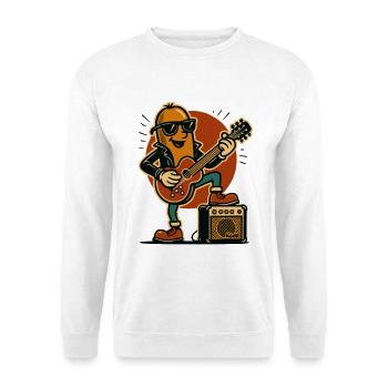 Guitariste Rocking Hot-dog Sausage - Sweat-shirt Unisexe - blanc - Devant