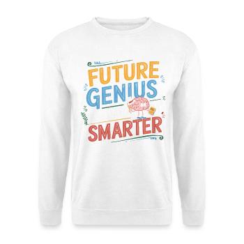 Zukunftsgenie: 100 Tage Schlauer - Unisex Pullover - Weiß - Vorne