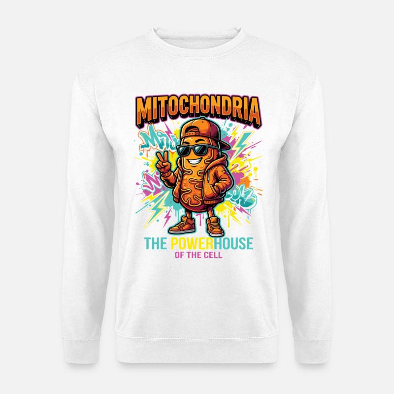Mitochondria Powerhouse Science Humor - Unisex Pullover - Weiß