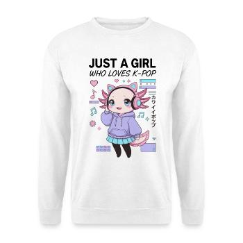 Juste une fille qui adore la musique coréenne K-pop - Sweat-shirt Unisexe - blanc - Devant