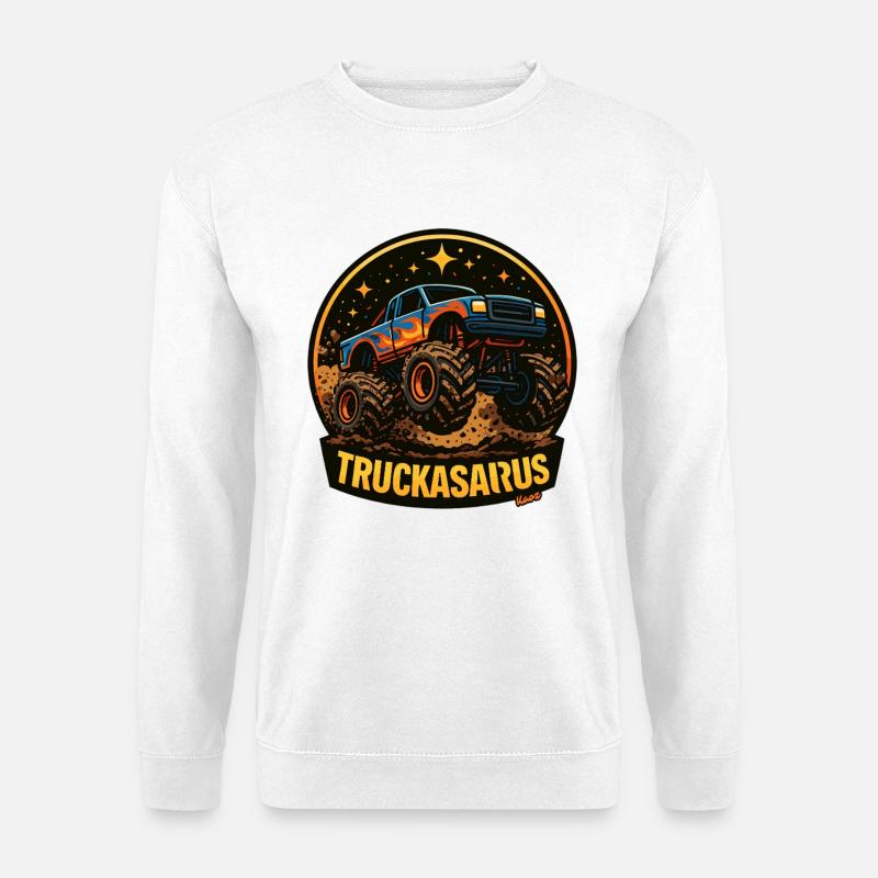 Truckasarus Monster Truck Sternenstaub - Unisex Pullover - Weiß