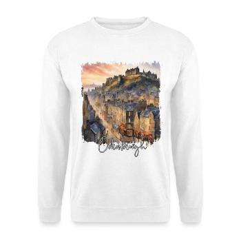 Edinburgh Watercolour, Edinburgh Scotland - Unisex Sweatshirt - white - Front