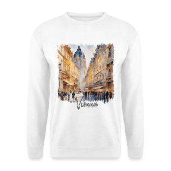Watercolor of Vienna, Vienna Austria - Unisex Sweatshirt - white - Front