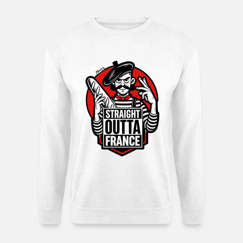 Straight Outta France - Unisex Pullover - Weiß