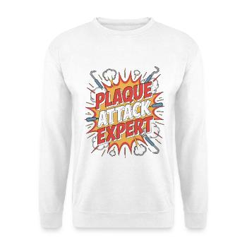 Periodontist Plaque Attack Expert Periodontology - Unisex Sweatshirt - white - Front