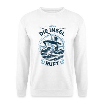 Wangerooge When the Island Calls - Waves North Sea - Unisex Sweatshirt - white - Front