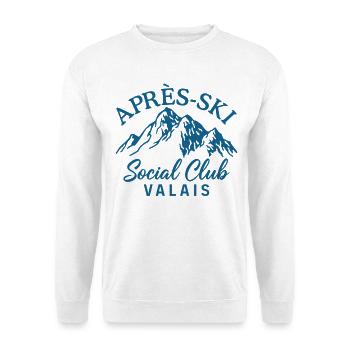 Après Ski Social Club Valais - Sweat-shirt Unisexe - blanc - Devant