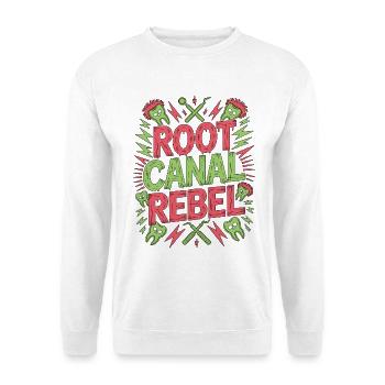 Periodontist Root Canal Rebel Dental Specialist - Unisex Sweatshirt - white - Front