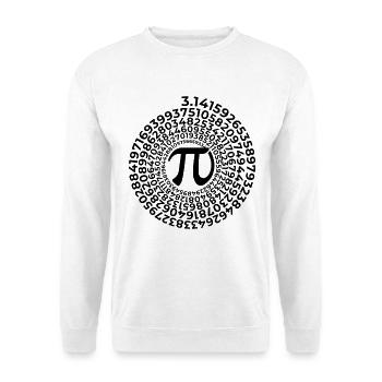 Symbole Pi avec spirale de nombres | Numéro 3.1415 - Sweat-shirt Unisexe - blanc - Devant
