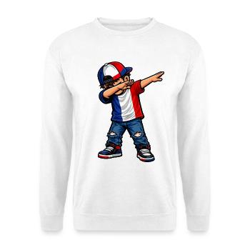 Dabbing France Boy – Cool Fan Design - Unisex Sweatshirt - white - Front