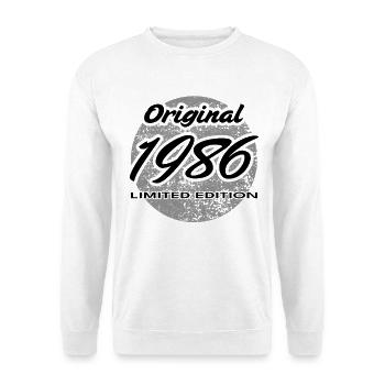 40th Birthday 1986 Gift for Men and Women - Unisex Sweatshirt - white - Front