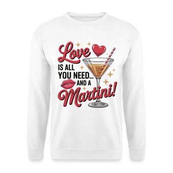 Love and Martini - Cocktail Party Gift - Unisex Sweatshirt - white - Front