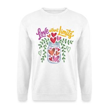 Liebe ohne Grenzen Shirt – Geschenkidee - Unisex Pullover - Weiß - Vorne