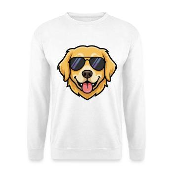 Cool Dog with Sunglasses Motif - Unisex Sweatshirt - white - Front