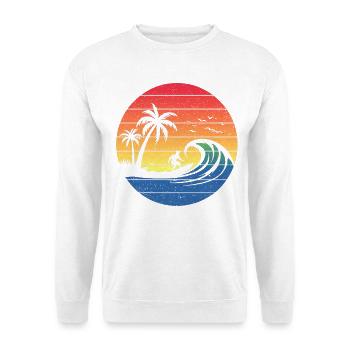 Sunset Surf Circle - Unisex Sweatshirt - white - Front